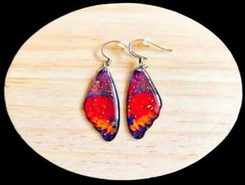 Náušnice z pryskyřice